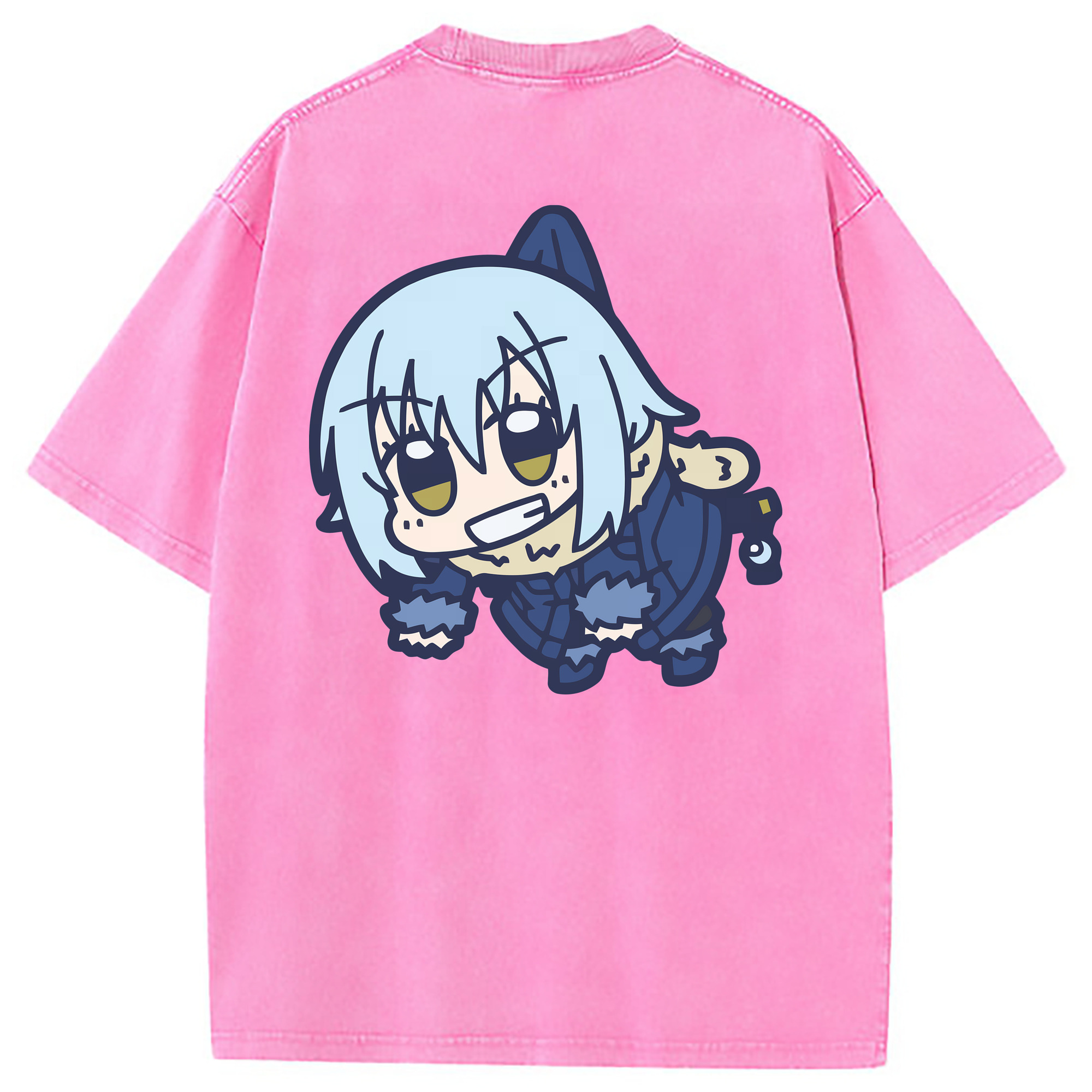 （画像用） 転スラ Regarding Reincarnated to Slime 綿100% ヴィンテージ風 半袖Tシャツ（背面プリント）